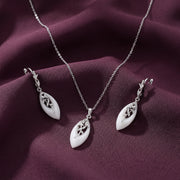 Moonlit Leaf Drop Jewelry Set