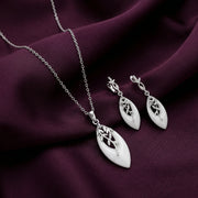 Moonlit Leaf Drop Jewelry Set