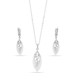 Moonlit Leaf Drop Jewelry Set