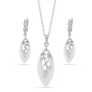 Moonlit Leaf Drop Jewelry Set