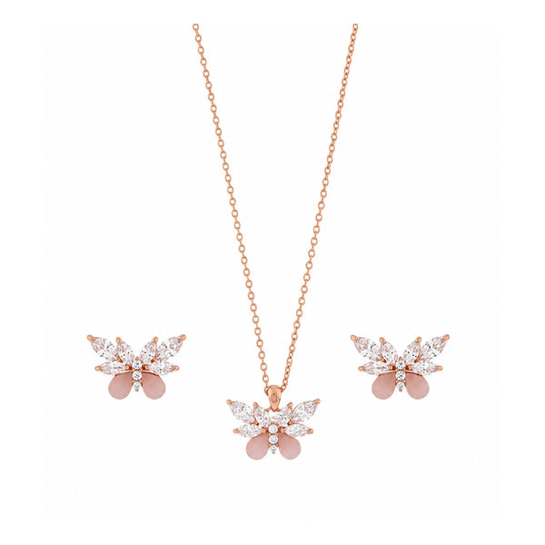 Blush Butterfly Crystal Set