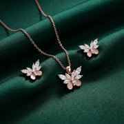 Blush Butterfly Crystal Set