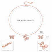 Rose Blush Butterfly Pendant Set