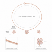 Rose Gold Lucky Clover Set