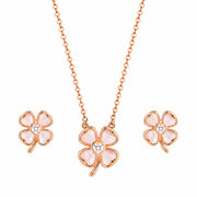Rose Gold Lucky Clover Set