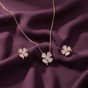 Rose Gold Lucky Clover Set