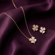 Rose Gold Lucky Clover Set