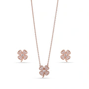Rose Gold Lucky Clover Set