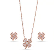 Rose Gold Lucky Clover Set