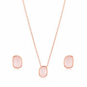 Blush Rose Quartz Jewelry Set