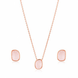 Blush Rose Quartz Jewelry Set