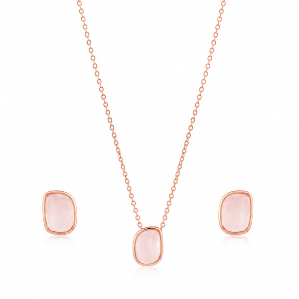 Blush Rose Quartz Jewelry Set
