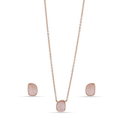 Blush Rose Quartz Jewelry Set