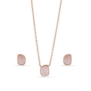 Blush Rose Quartz Jewelry Set
