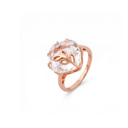 Blush Crystal Vine Ring