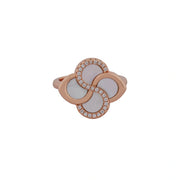 Rose Gold Clover Crystal Ring