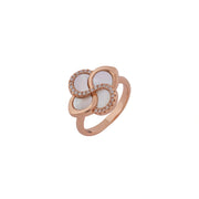 Rose Gold Clover Crystal Ring