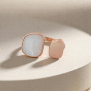 Moonlit Pearl Open Ring