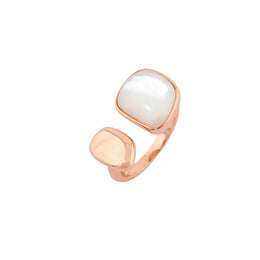 Moonlit Pearl Open Ring