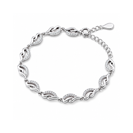 Crystal Wave Link Bracelet