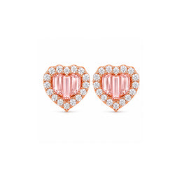 Blush Heart Halo Earrings