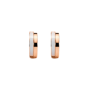 Rose Gold Pearl Hoop Earrings