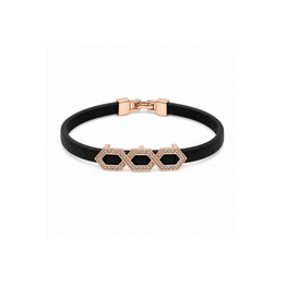 Rose Gold Hexa Charm Bracelet