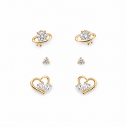 Celestial Heart Orbit Earrings