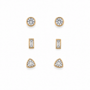 Radiant Trio Stud Earrings