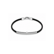 Pave Bar Leather Bracelet