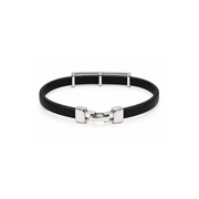 Pave Bar Leather Bracelet