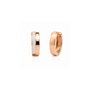Rose Gold Pearl Hoop Earrings